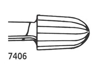 Jet TC Burs Egg Shaped Trimming & Finishing FG 7406 018 